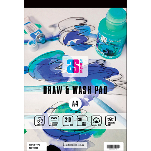West Design A4 Acryl-Papier Pad | 240 G/m² | 15 Blatt | Säurefrei & Leinengeprägt