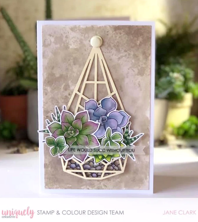 Succulents Fussy Cutting Die PLUS inspiration Booklet/laser cut - Image 3